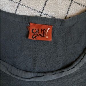 Oh My Gauze! Charcoal Top